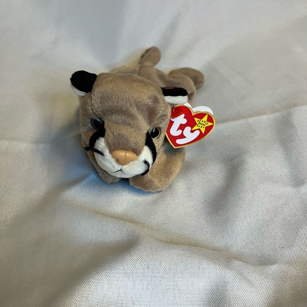 TY Beanie Baby Babies CANYON The Cougar P.E. Pellets TAG ERRORS Vintage 1998